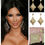 Thumbnail: Kardashian Style Diamond Shape Rhinestone Hoop Earrings