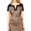 Thumbnail: Karen Millen Khaki Colourblock Tuxedo Shirt Dress - DQ226