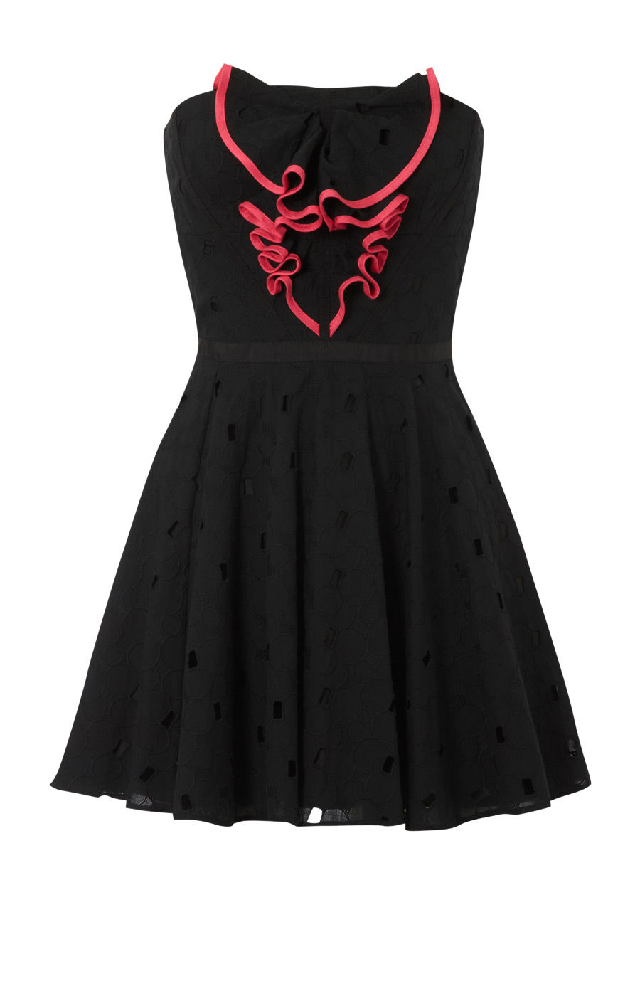 Thumbnail: Karen Millen Black Broderie Dress - DJ142