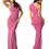 Thumbnail: Honor Gold Pink One Shoulder Maxi - ALICIA