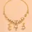 Thumbnail: Jade Lion Pearls Rhinestone Necklace and Earrings Set