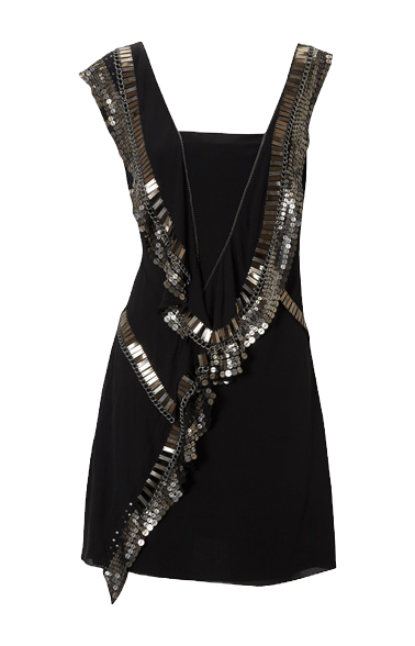 Thumbnail: Karen Millen Black Silk Beaded Dress - DK236