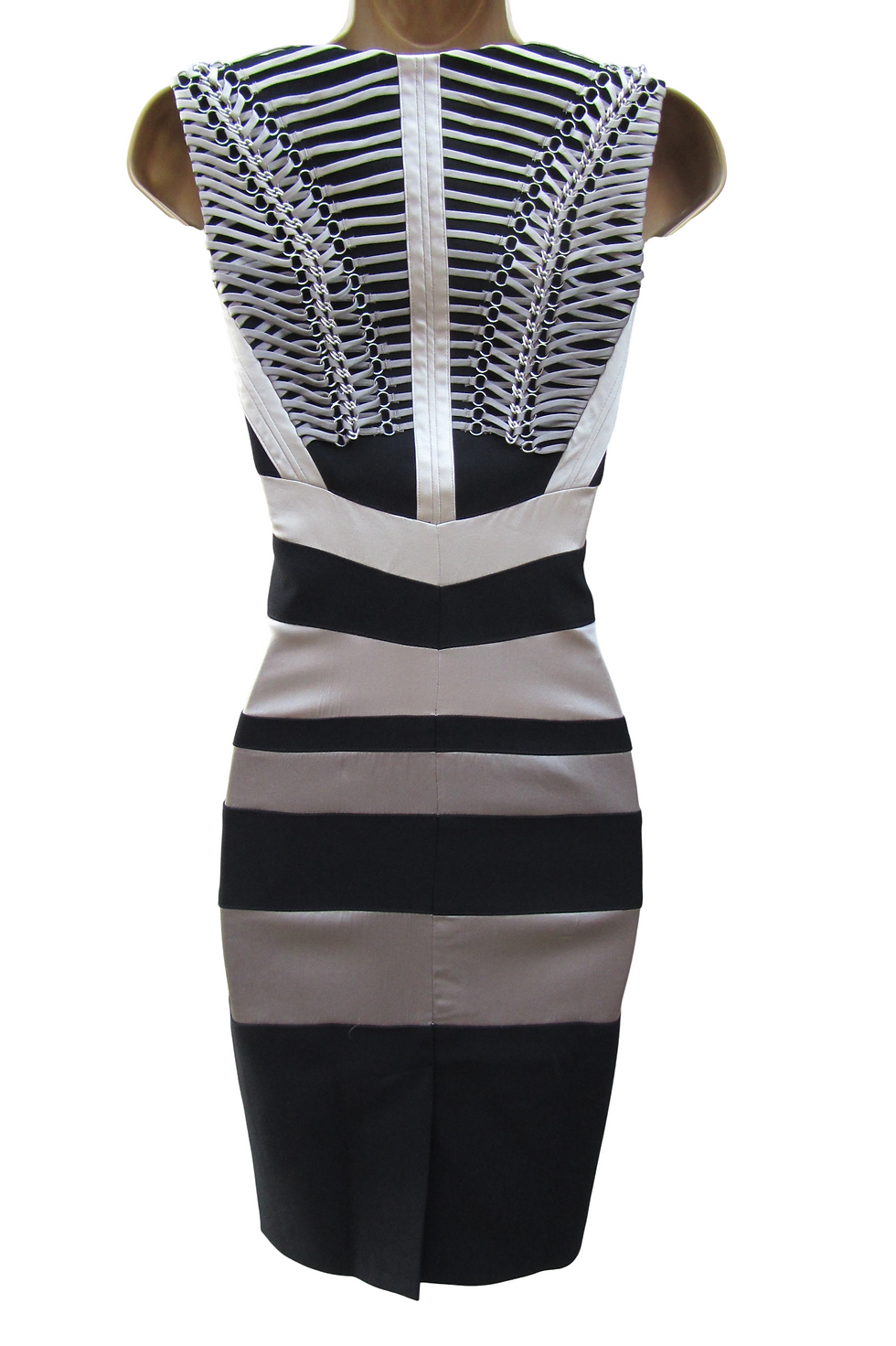 Thumbnail: Karen Millen Black Colourblock Dress - DM176