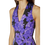 Thumbnail: Karen Millen Purple Black Floral Print Dress - DZ163