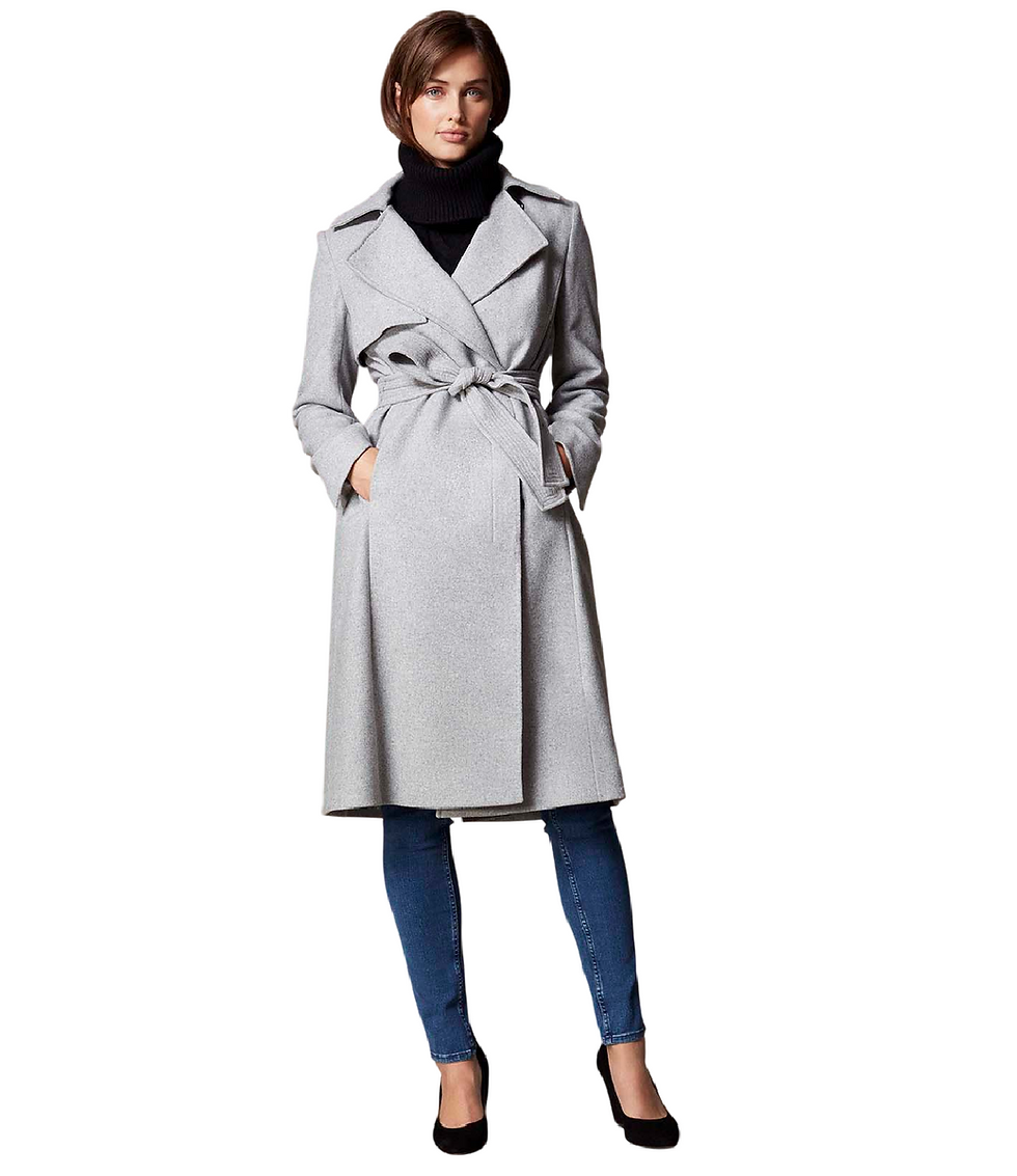 Thumbnail: Karen Millen Grey Woolen Mix Coat - CD061