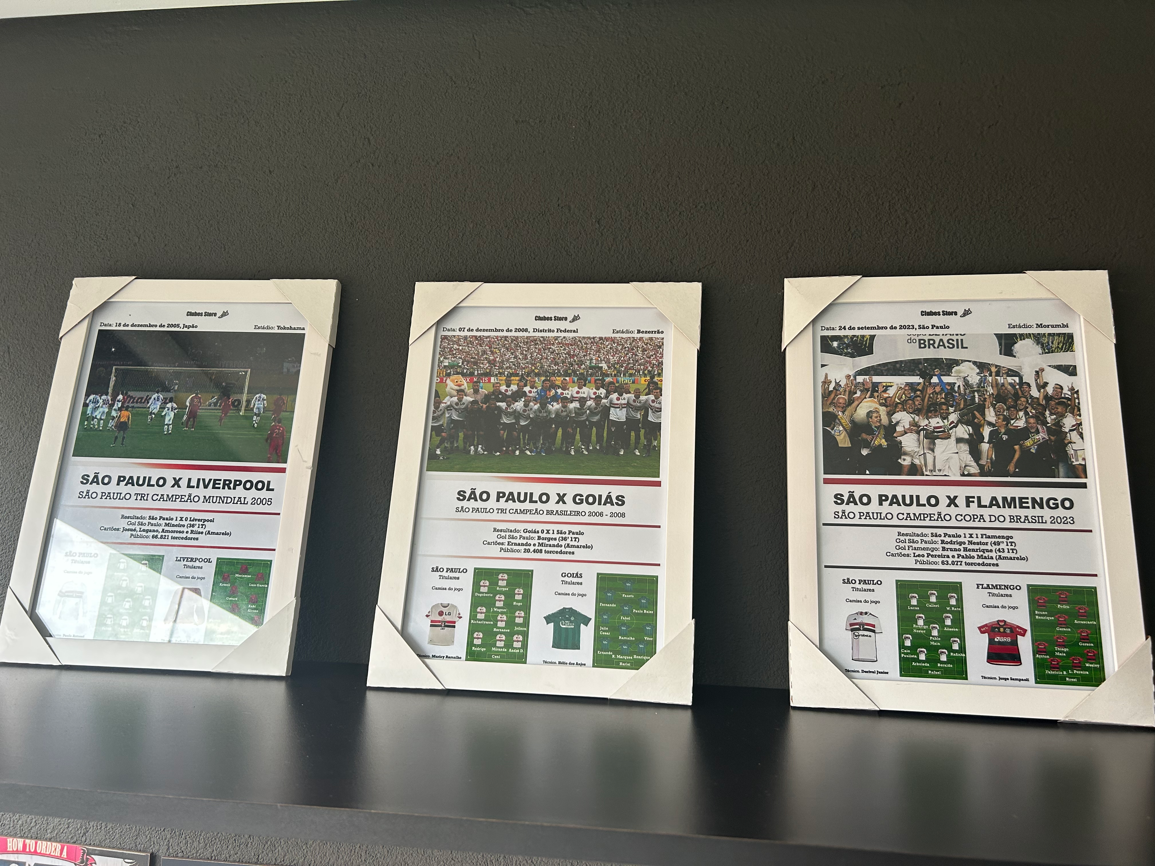 Kit 3 Quadros do São Paulo