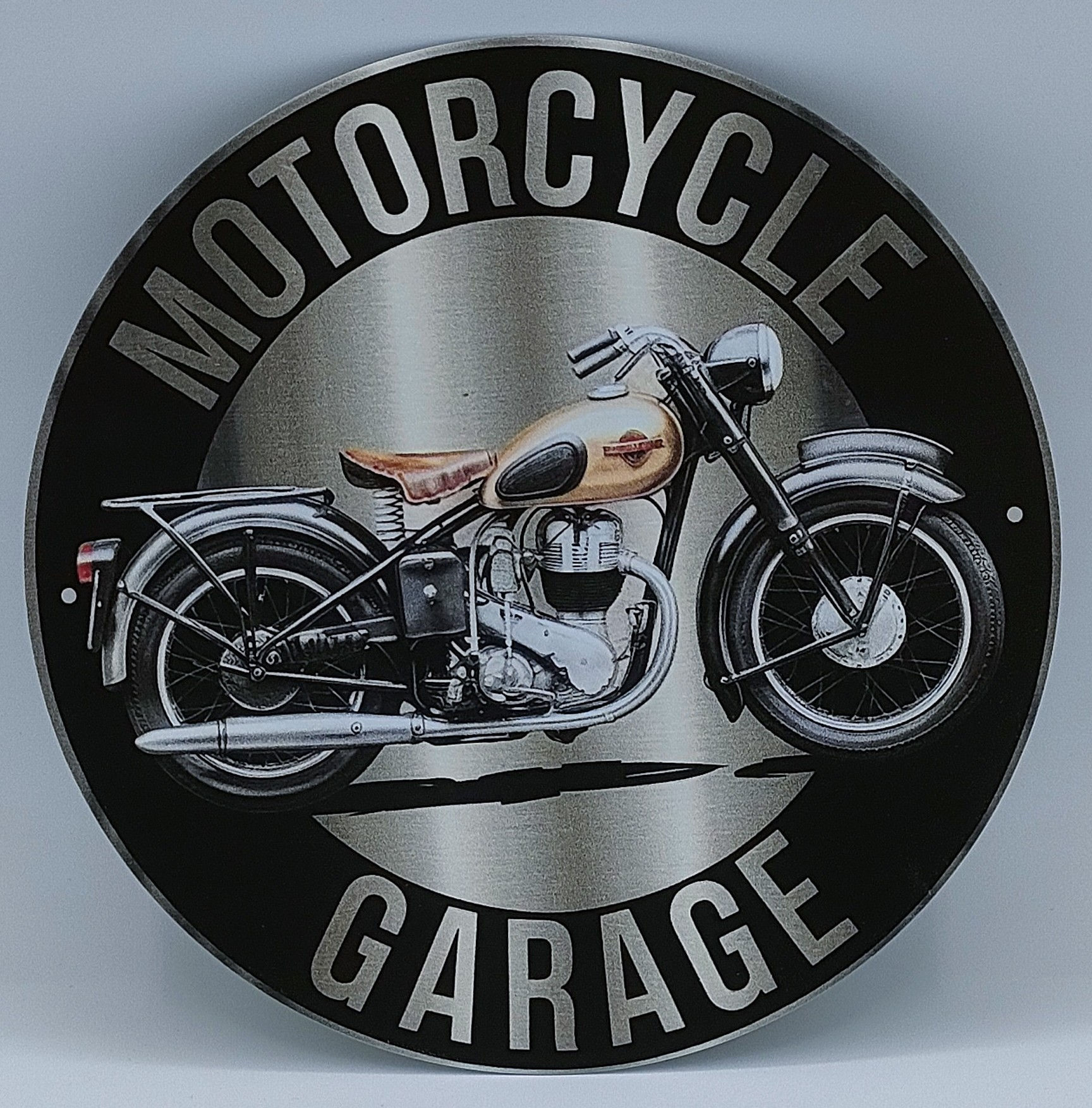 Plaque en métal Motorcycle garage