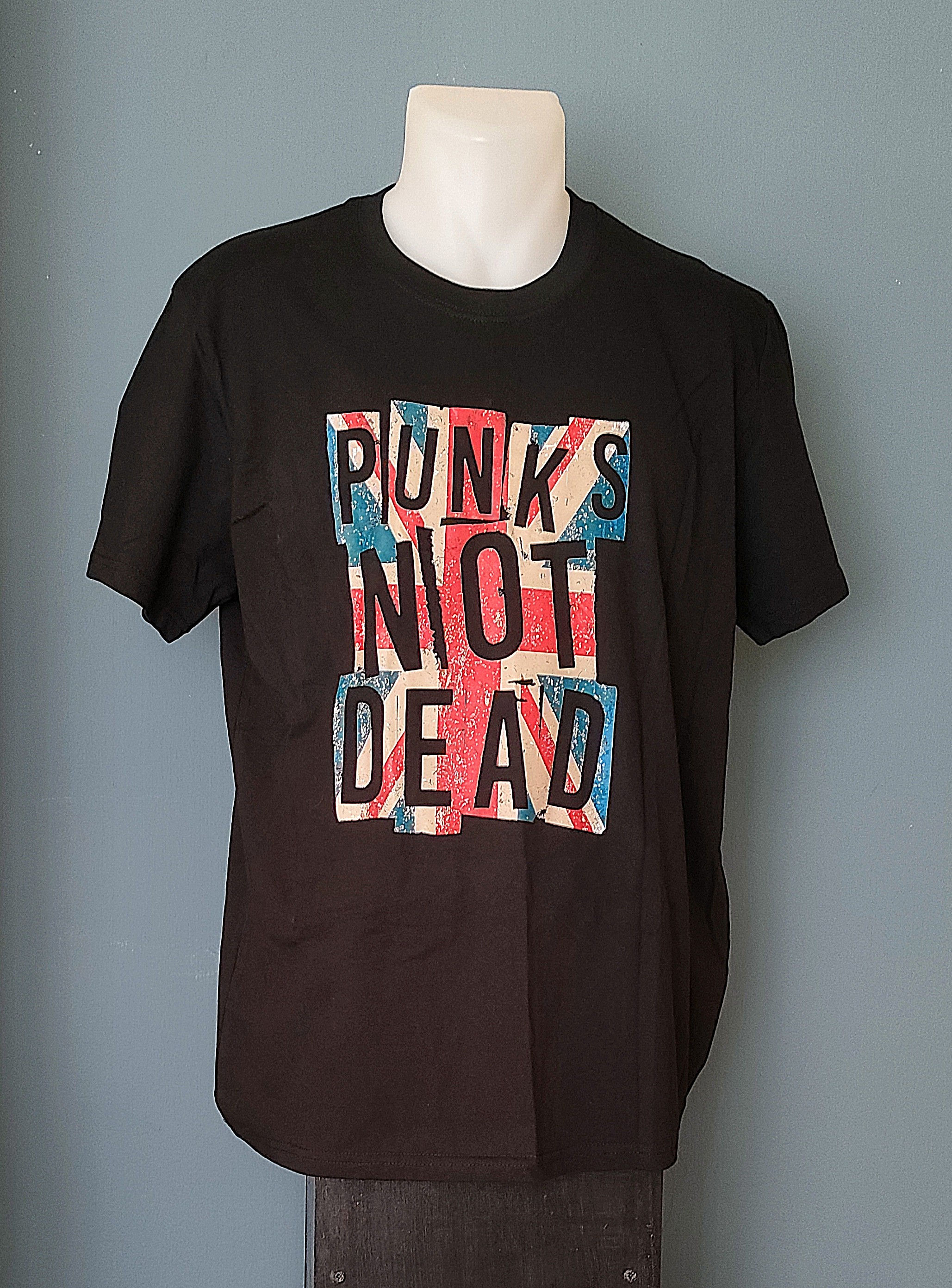 T-shirt Punks not dead drapeau