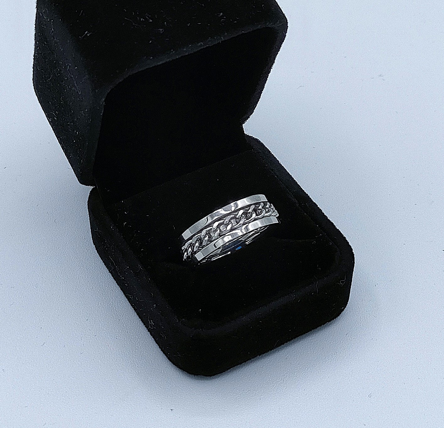 Bague anneau chaine
