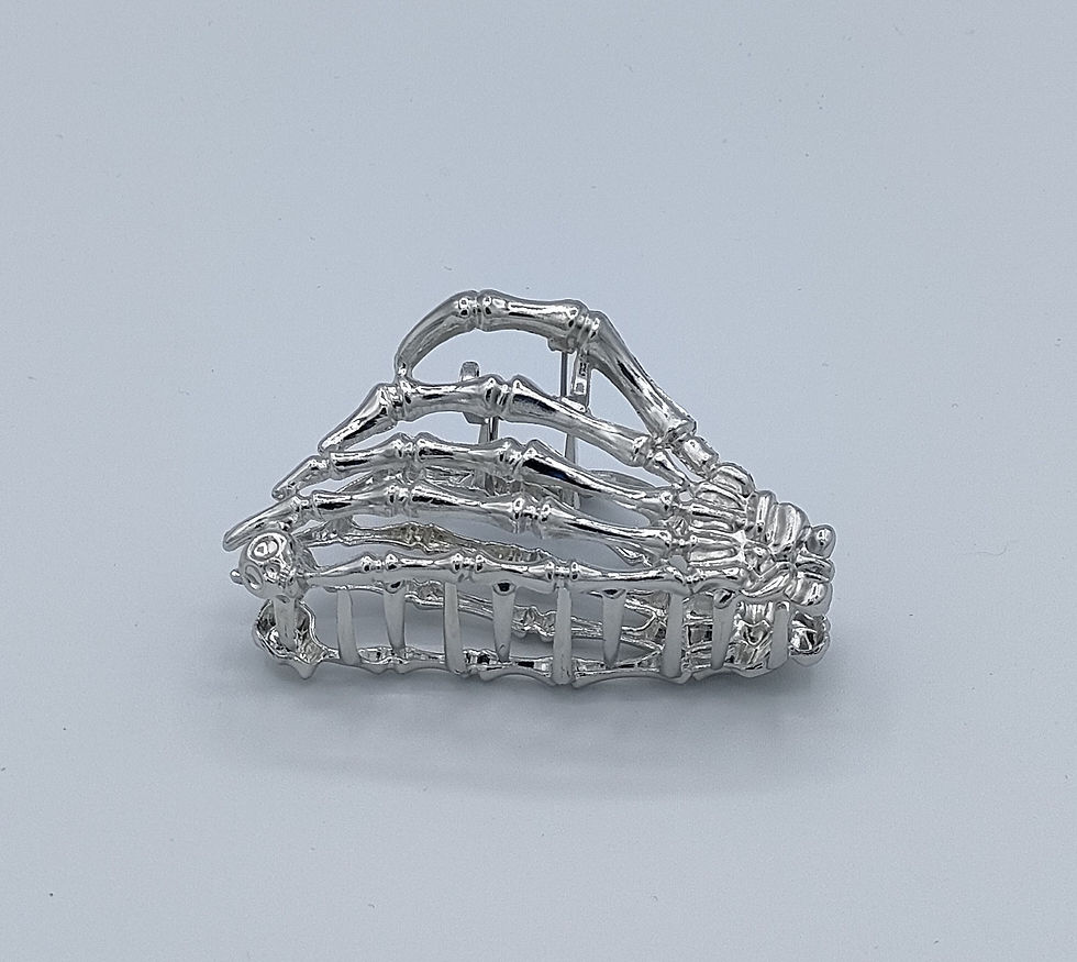 Miniature : Pince à cheveux main squelette