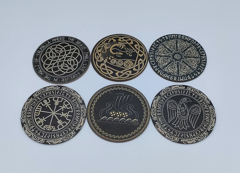 Miniature : Ensemble 6 dessous de verres Viking