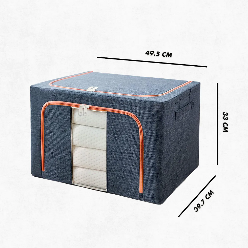 Miniatura: Caixa Organizadora De Roupas Multiuso Dobrável - AZUL ESCURO