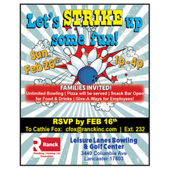 Employee Bowling Event Invitation Poster