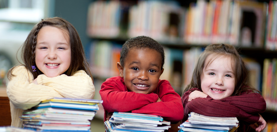 Happy Kids with Books