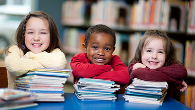 Happy Kids with Books