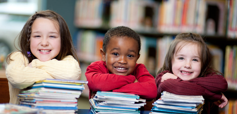 Happy Kids with Books