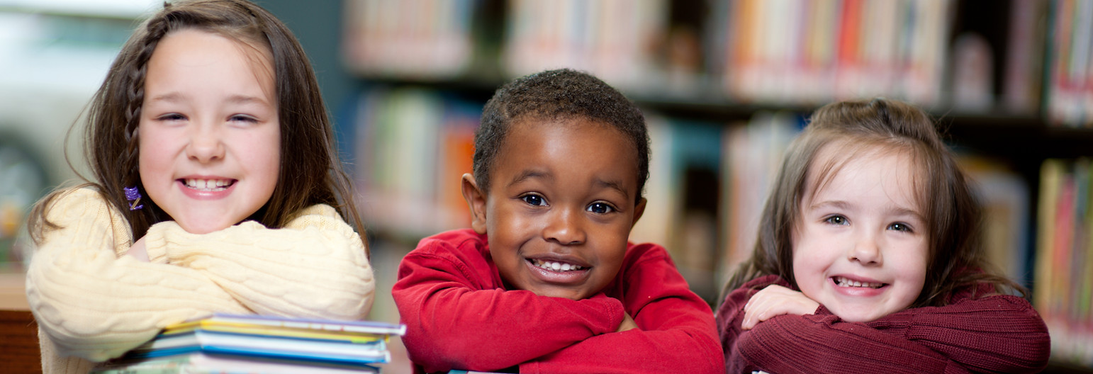 Happy Kids with Books