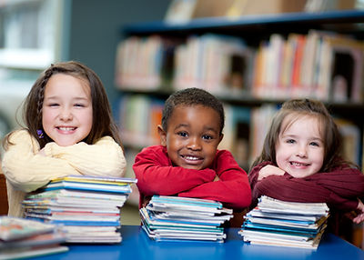 Happy Kids with Books