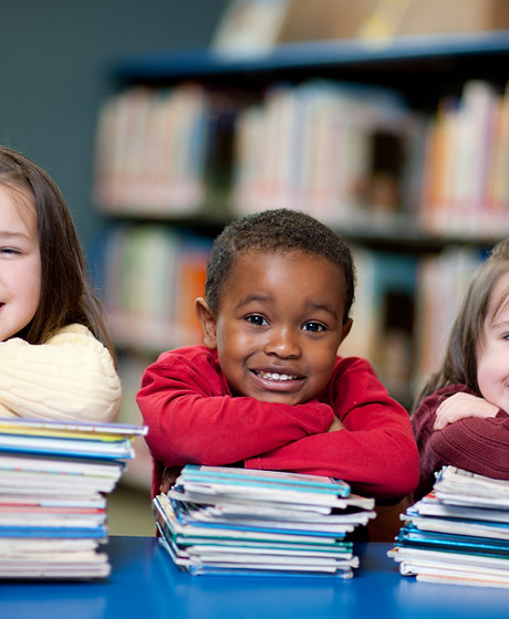Happy Kids with Books