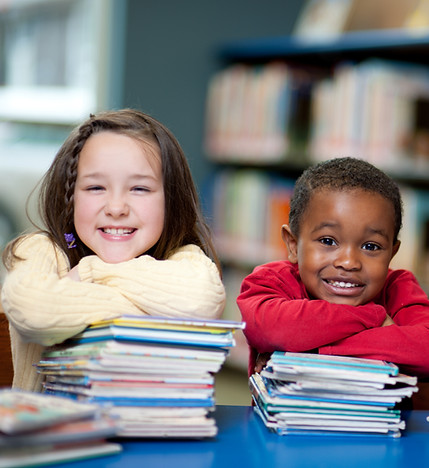Happy Kids with Books