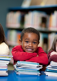 Happy Kids with Books