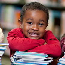 Happy Kids with Books