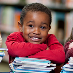 Happy Kids with Books