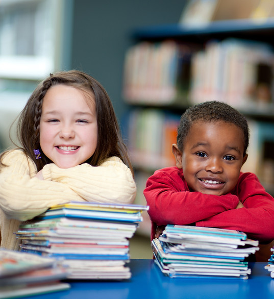 Happy Kids with Books