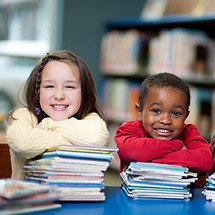 Happy Kids with Books