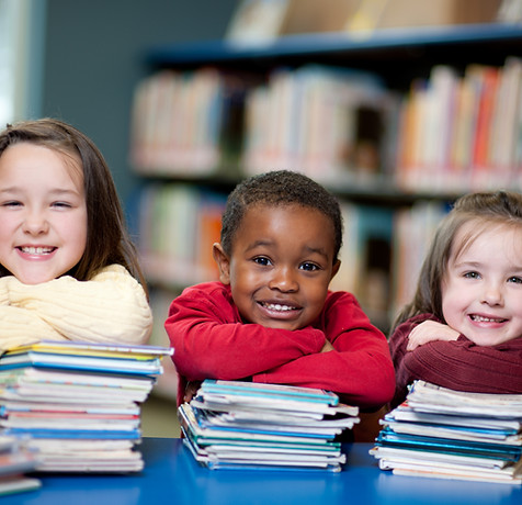 Happy Kids with Books