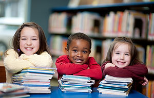 Happy Kids with Books