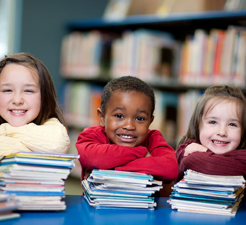 Happy Kids with Books