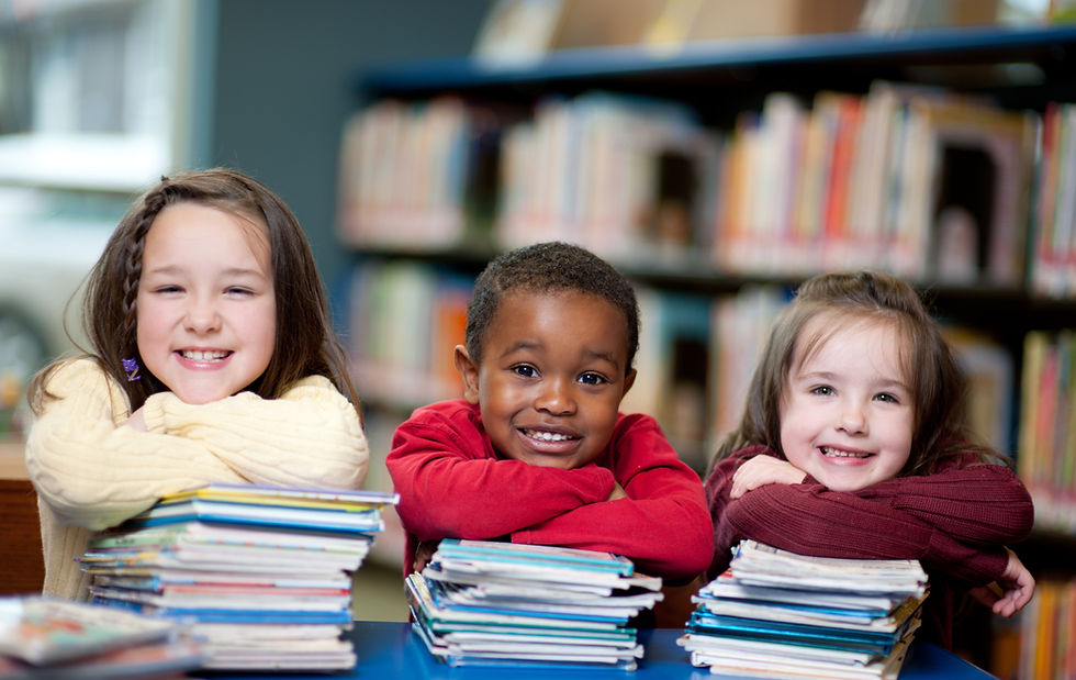 Happy Kids with Books