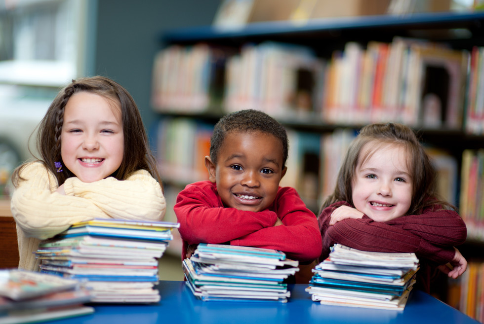 Happy Kids with Books