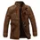 Thumbnail: Thick Warm Cashmere Men Outwear Fleece Fur Collar Windbreaker Coats Men's Milita