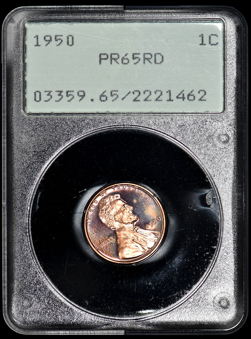 1950 Proof Lincoln Cent 1c Penny PCGS PR65RD (OGH Rattler)