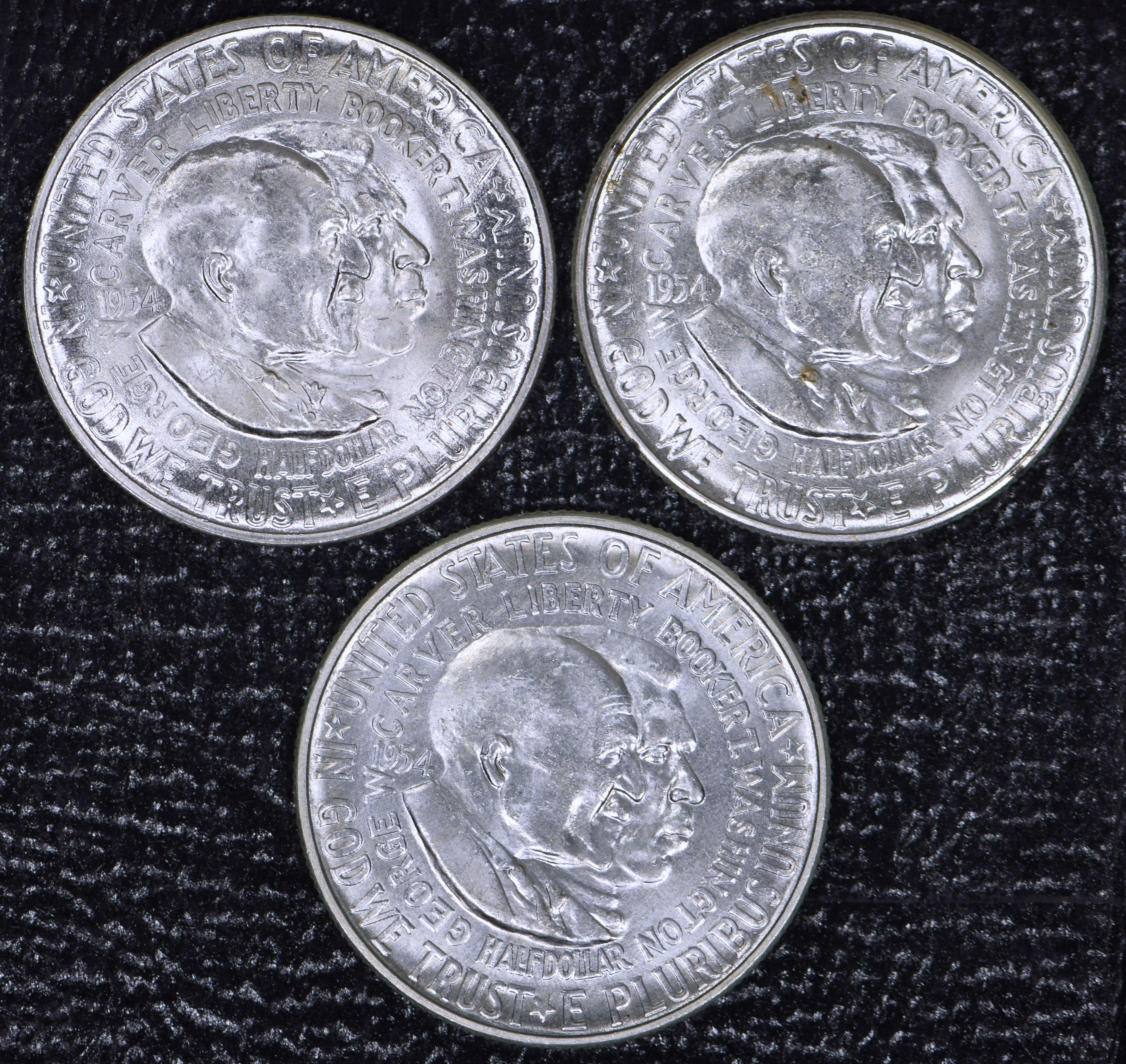 1954 P-D-S Washington Carver Commemorative Half Dollar Set - BU