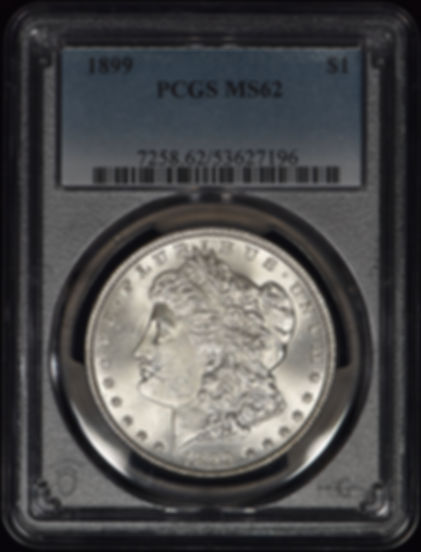 1899 Morgan Silver Dollar $1 PCGS MS62 - Lustrous!