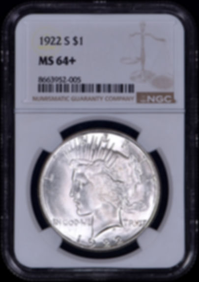 1922-S Peace Silver Dollar $1 NGC MS64+ White & Lustrous!
