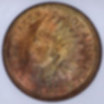 Thumbnail: 1875 Indian Head One Cent 1c Penny NGC MS64 RB CAC "Fatty" - Nice Toning!