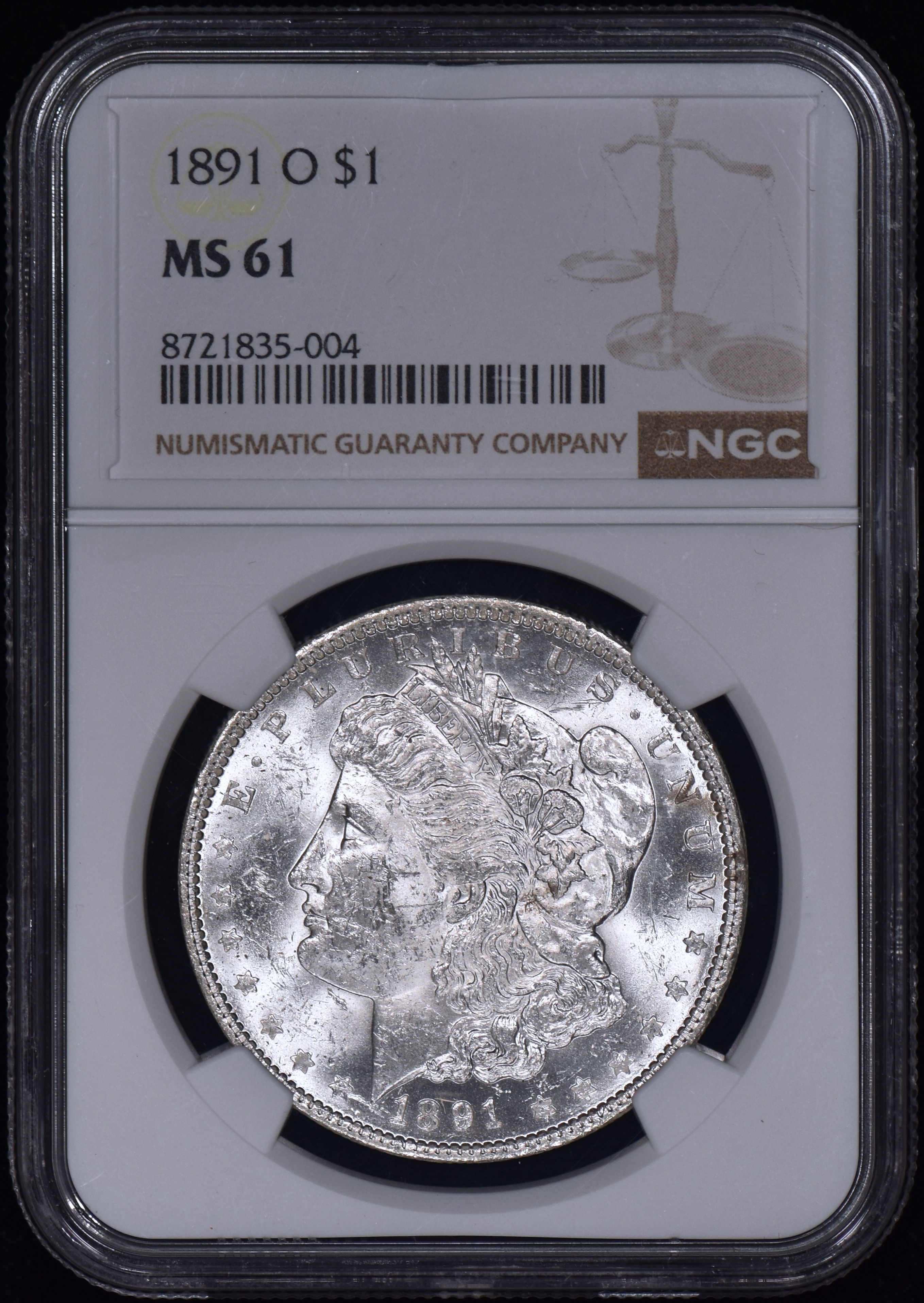 1891-O Morgan Silver Dollar $1 NGC MS61 - Strong Cartwheel Luster!