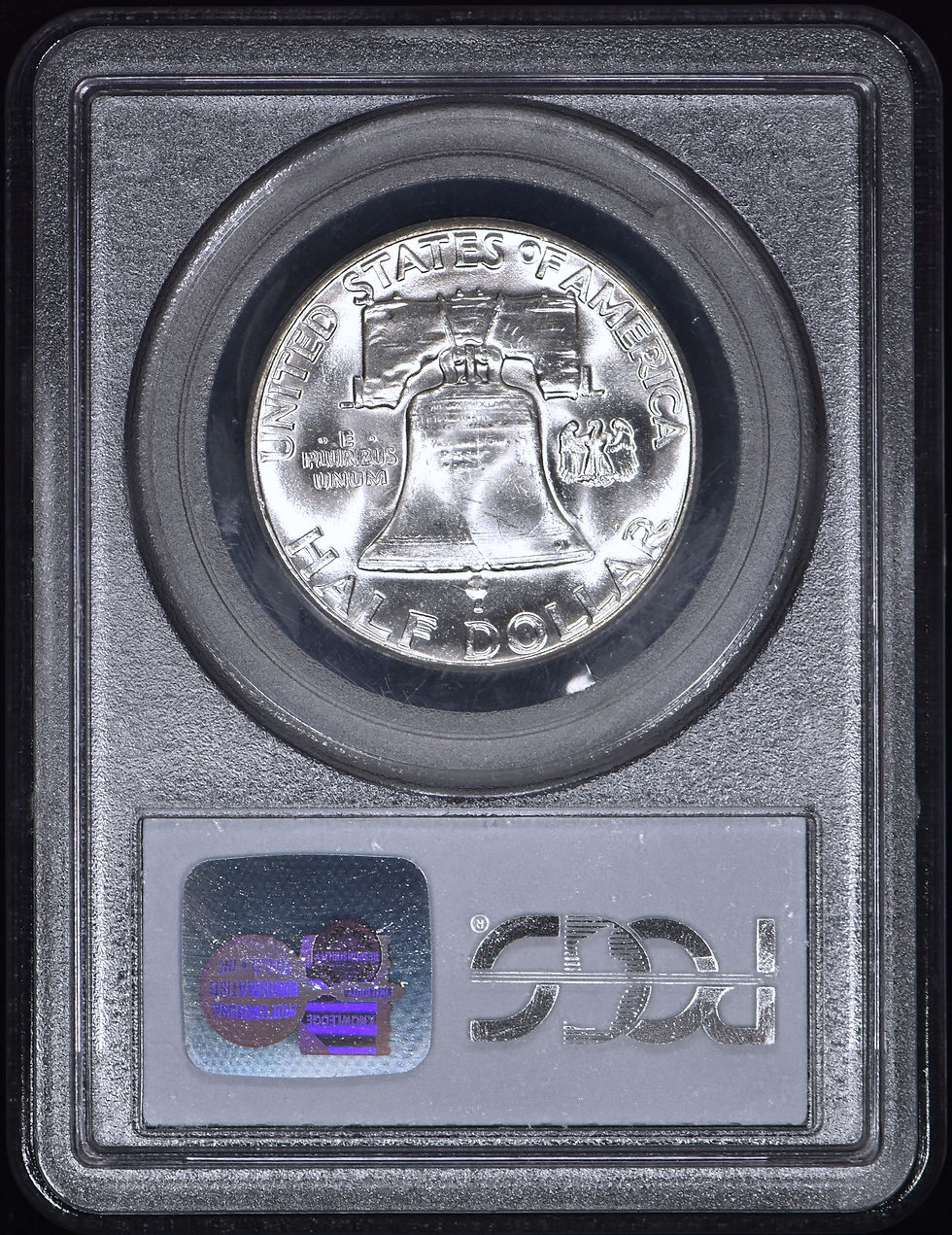 Thumbnail: 1958 Franklin Half Dollar 50c PCGS MS65FBL - White w/ Dazzling Luster!