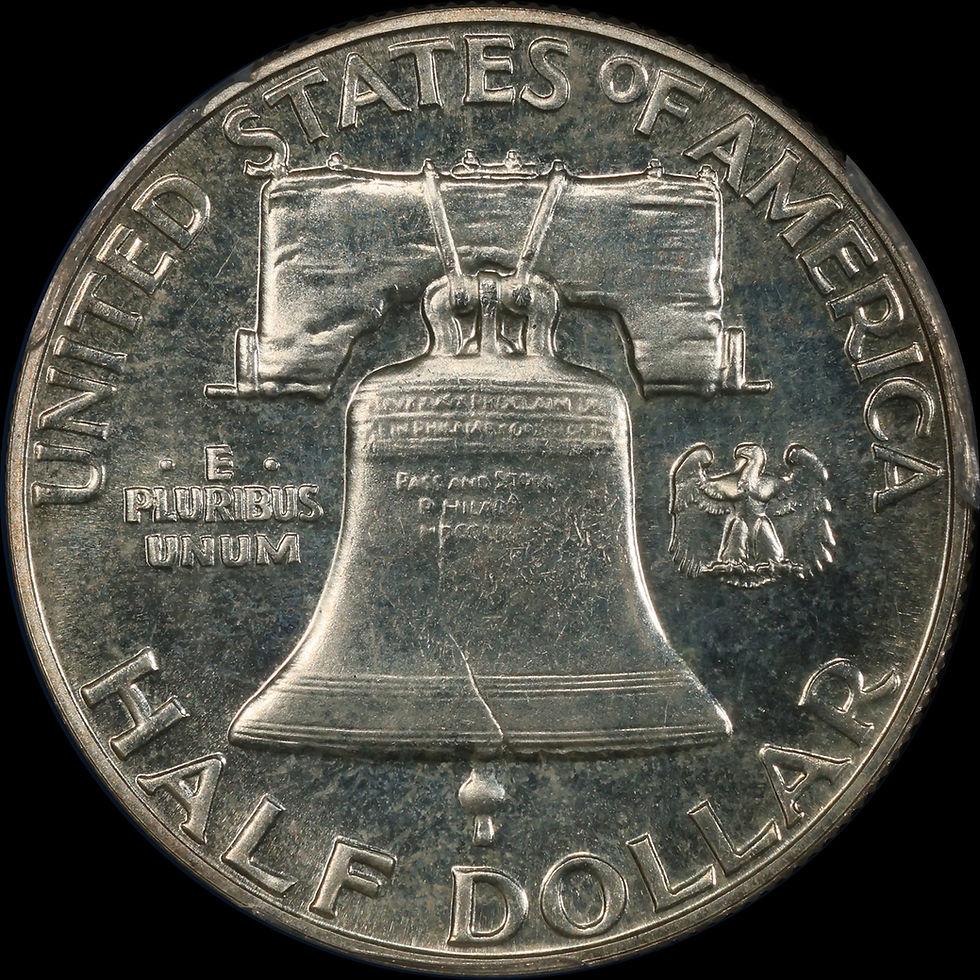 Thumbnail: 1950 Proof Franklin Half Dollar 50c PCGS PR63 - Original!