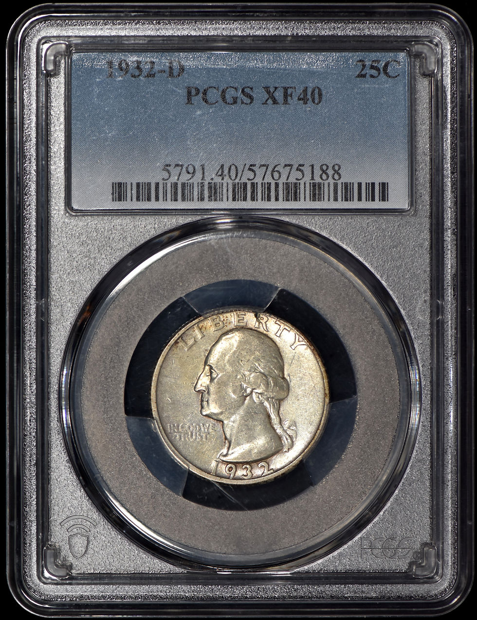 1932-D Washington Quarter 25c PCGS XF40