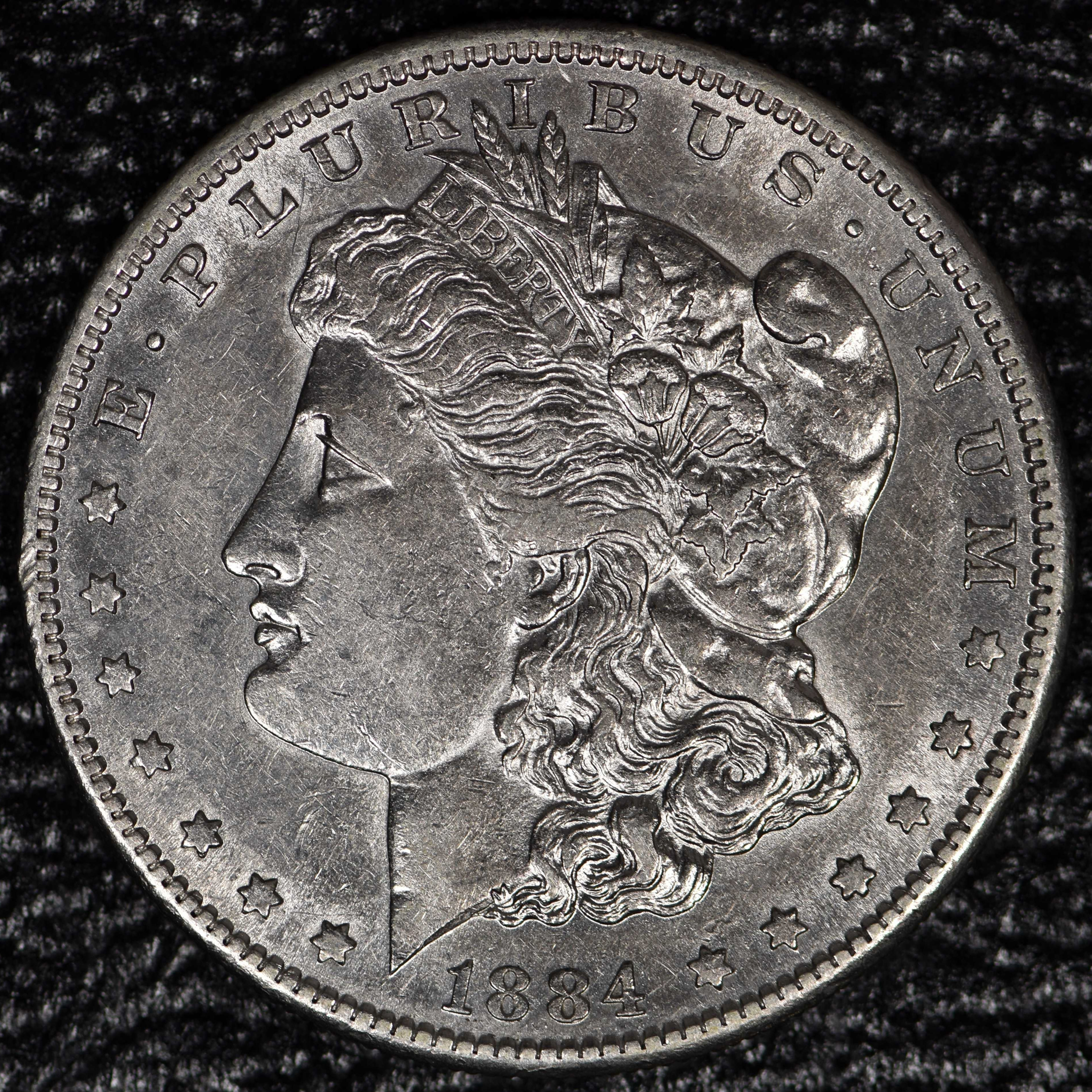 1884-S Morgan Silver Dollar $1 - AU - Almost Uncirculated