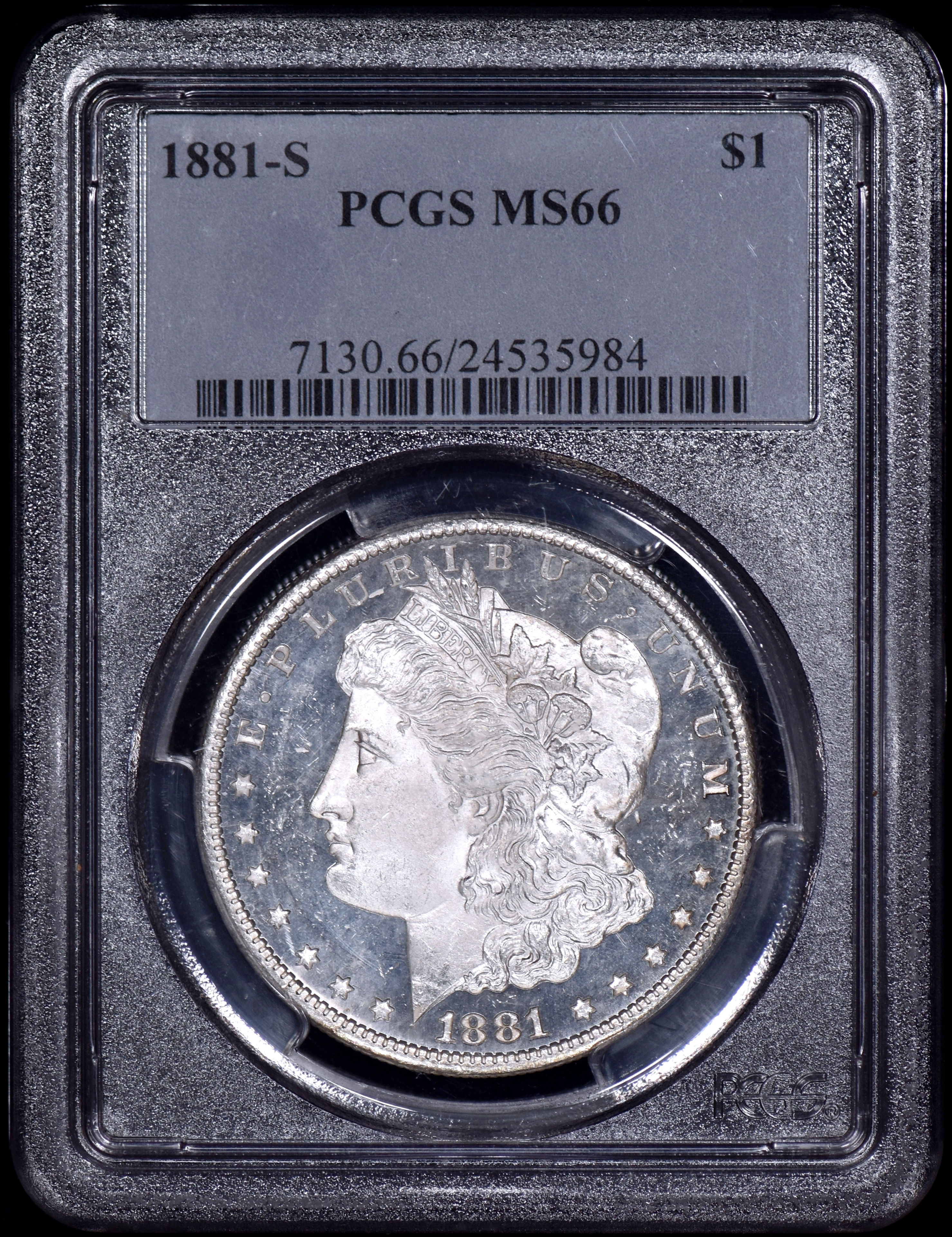 1881-S Morgan Silver Dollar $1 PCGS MS66 - DMPL Obverse!