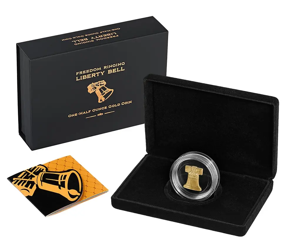 Thumbnail: 2026-P Freedom Ringing Liberty Bell 1/2 oz Gold Proof Coin - PRE-ORDER