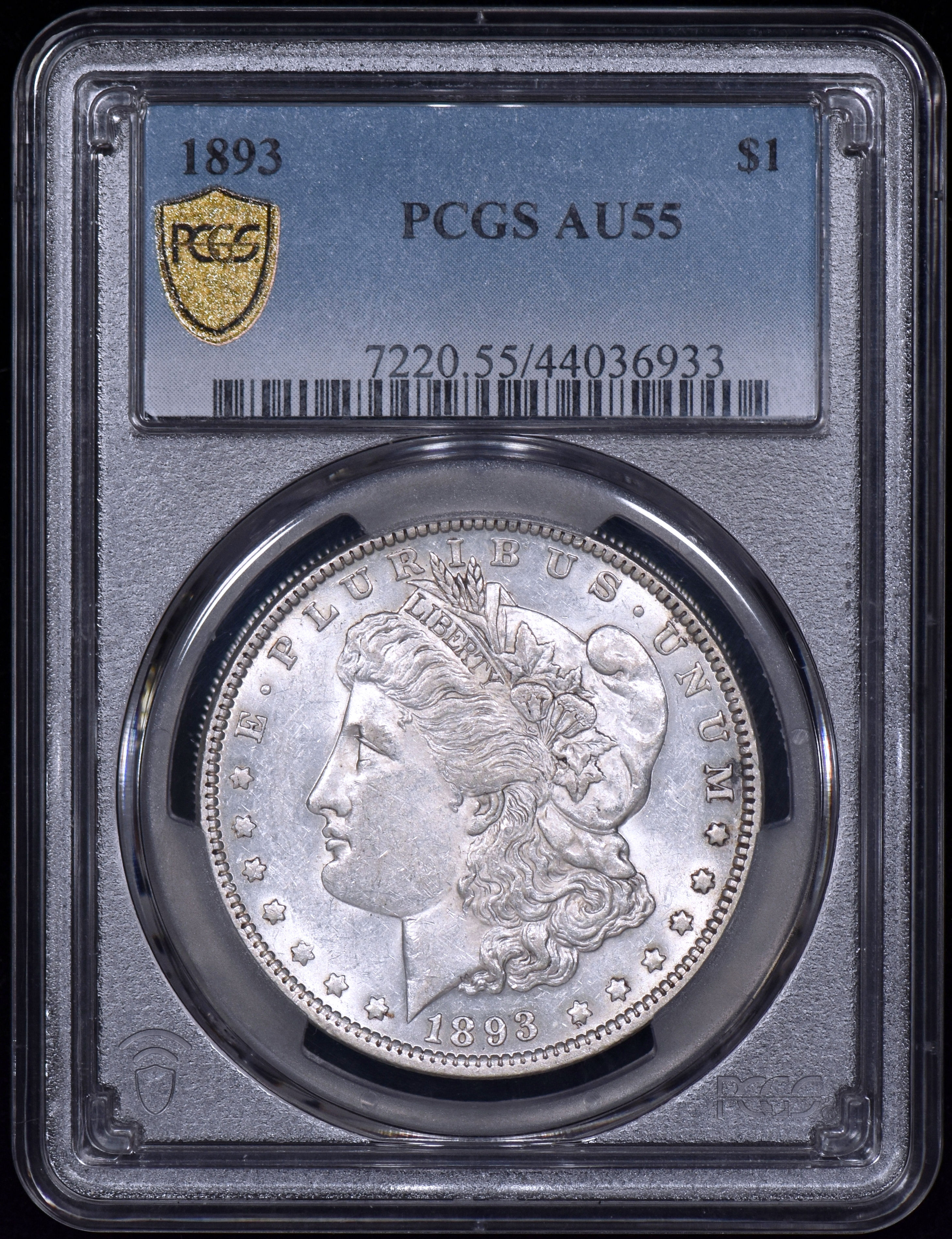 1893 Morgan Silver Dollar $1 PCGS AU55 - Cartwheel Luster!