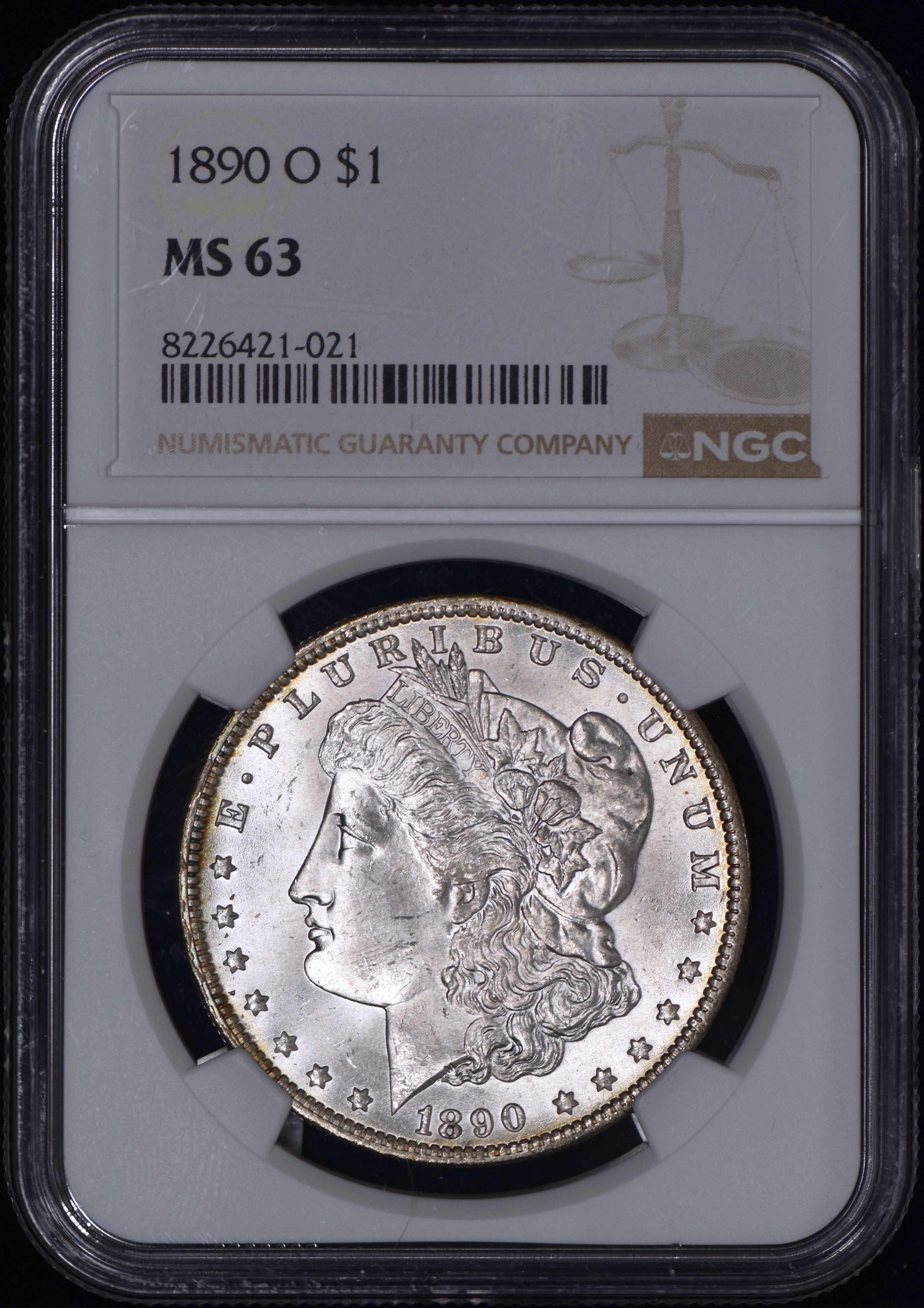 1890-O Morgan Silver Dollar $1 NGC MS63 - Looks Nicer!