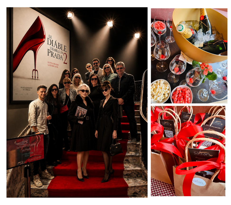 “Soirée sous les feux des projecteurs : SafranRP et ECMeetings Italie s’habillent en Prada…”